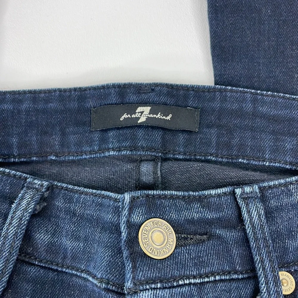 7 For All Mankind Jiselle Slim Flare Jeans Dark wash size 26 - Picture 3 of 14